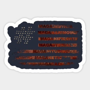 MAGAnificent Flag Color Theme Sticker